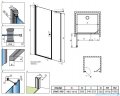 Radaway Eos DWS drzwi prysznicowe 100 lewe przejrzyste 137990-01-01L