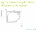 Radaway Brodzik półokrągły Patmos E 100x80 lewy ze zdejmowaną obudową 4P81155-03L 