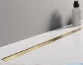 New Trendy Visio Slim Gold Shine odpływ liniowy z rusztem polerowanym w kolorze złota 100x3,2 cm OL-0075