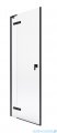 Roca Metropolis drzwi prysznicowe 140x200cm przejrzyste profile CZARNY MAT AMP0814016M