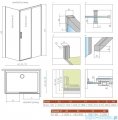 Radaway Idea Kdj Brushed Nickel kabina 120x80cm prawa szczotkowany nikiel 387042-91-01R/387051-91-01L