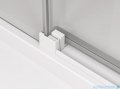 SanSwiss Cadura White Line drzwi przesuwne 160cm jednoskrzydłowe lewe z polem stałym profile biały mat CAS2G1600907