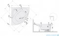 Sanplast Luxo WS/LUXO wanna symetryczna z zintegrowaną obudową 145x145 cm + stelaż  610-370-1320-01-000