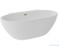 ScandiBath Mandal wanna wolnostojąca/przyścienna z korkiem i przelewem ZŁOTYM  170x85cm  Q360S-1701OEMGL