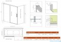 Radaway Idea Pn Dwj+S parawan nawannowy 180x70cm lewy przejrzyste 10042180-01-01L/10005070-01-01R