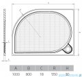 Vayer Citizen Virgo 100x80cm brodzik asymetryczny lewy 