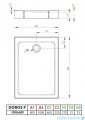Radaway Doros F Compact Stone brodzik 100x80 kaszmirowy SDRFP1080-05-84S