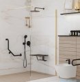 Massi Fix Gold 90x195 cm kabina Walk In przejrzyste MSKP-FA1021-90-G