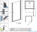 Radaway Eos DWJ I drzwi prysznicowe 70 prawe przejrzyste 137983-01-01R