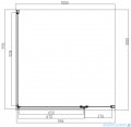 Omnires Manhattan kabina kwadratowa 100x100cm przejrzyste profile czarne MH1010BLTR