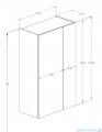 Roca Extra Kolumna łazienkowa niska z 2 drzwiami 100x60x31 BIAŁY MAT A857961529