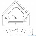 Riho Austin wanna symetryczna 145x145cm z hydromasażem Flow prawa B005014005