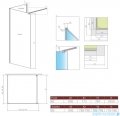 Radaway Modo New IV kabina Walk-in 80x80 szkło przejrzyste 389584-01-01/389084-01-01