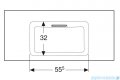 Geberit One CleanDrain Umywalka prostokątna 105x48cm KeraTect 505.014.00.1