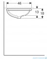 Geberit VariForm Umywalka owalna z przelewem 56x46cm KeraTect 500.752.00.2