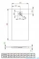 Radaway Kyntos F brodzik 210x100cm cemento HKF210100-74