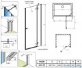 Radaway Fuenta Dwj drzwi wnękowe 90cm prawe chrom połysk szkło przejrzyste 1384013-01-01R