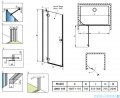 Radaway Essenza Brushed Nickel Dwj drzwi wnękowe 110cm lewe szczotkowany nikiel/szkło przejrzyste 1385015-91-01L