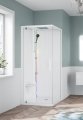 Novellini Glax 1 2.0 kabina z sauna parową 80x80 lewa biała G21GF89SM5-1UU