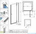 Radaway Almatea DWJ Drzwi wnękowe 120 Prawe szkło intimato 31502-01-12N