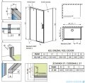 Radaway Idea Kdj Brushed GunMetal kabina 160x120cm lewa szczotkowany grafit 387046-92-01L/387054-92-01R