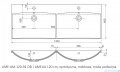 rysunek techniczny Oristo Amelia umywalka meblowa podwójna 120x46cm UME-AM-120-92-D