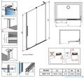 Radaway Furo SL Black DWJ drzwi 110cm prawe czarny mat/szkło przejrzyste 10307572-54-01R/10110530-01-01
