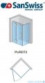 SanSwiss Pur PURDT2 Ścianka boczna 100-160cm profil chrom szkło przejrzyste PURDT2SM41007 