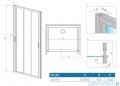 Radaway Evo DW drzwi wnękowe 90 szkło przejrzyste 335090-01-01