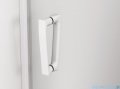 SanSwiss Cadura White Line drzwi wahadłowe 90cm jednoczęściowe lewe z profilem przyściennym biały mat CA1CG0900907