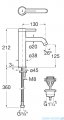 Roca Ona bateria umywalkowa sztorcowa medium Titanium Black z korkiem klik-klak EVERLUX-PVD A5A3C9ECN0