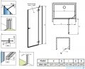 Radaway Essenza Brushed Nickel Dwj drzwi wnękowe 130cm prawe szczotkowany nikiel/szkło przejrzyste 1385017-91-01R