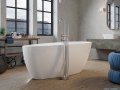Besco Goya A-Line Glam złota 160x73cm wanna wolnostojąca akrylowa + syfon klik-klak złoty #WA-160-GZZ
