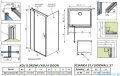 Radaway Nes 8 Black Kdj II kabina 90x80cm lewa czarny mat/szkło przejrzyste 10086090-54-01L/10089080-01-01