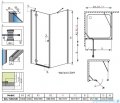 Radaway Torrenta Kdj Kabina prysznicowa 100x100 lewa szkło przejrzyste 32444-01-01NL