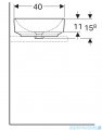 Geberit VariForm Umywalka owalna stawiana na blat 55x40cm KeraTect 500.774.00.2