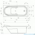 Riho Columbia wanna prostokątna 140x70cm z hydromasażem Air lewa B004003005