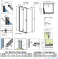 Radaway Fuenta Kdj B kabina 90x120cm lewa chrom połysk szkło przejrzyste 1384082-01-01L/1384054-01-01