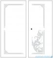 Kerasan Retro Kabina prostokątna lewa szkło dekoracyjne przejrzyste profile złote 80x96 9143N1