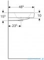 Geberit iCon Umywalka ścienna z otworem na baterię bez przelewu 60x48 cm 124062000