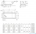 Roca Easy wanna prostokątna 150x70cm A248626000