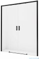 New Trendy Prime Black drzwi wnękowe podwójne 180x200 cm przejrzyste D-0345A