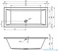 Riho Lusso wanna prostokąta 180x80cm z hydromasażem BLISS lewa B036009005