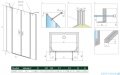 Radaway Nes DWD II drzwi wnękowe 170cm W1 szkło przejrzyste 10037103-01-01/10041067-01-01