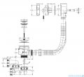 Besco Inspiro 150x70cm wanna z parawanem prawa + obudowa CZARNY mat + syfon CZARNY #WAI-150-PPR/#OAI-150-IIC/19977