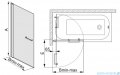 Sanplast KW/PRIII-70 parawan nawannowy przyścienny szkło przejrzyste 600-073-1010-01-401