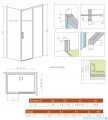 Radaway Idea Kdj Brushed Gold kabina 130x70cm prawa szczotkowane złoto 387043-99-01R/387048-99-01L