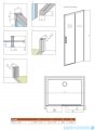 Radaway Idea 8 Dwj drzwi wnękowe 100cm prawe szkło przejrzyste 10330520-01-01R/10350453-01-01