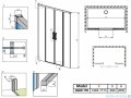 Radaway Idea Black Dwd drzwi wnękowe 170cm czarny mat/szkło przejrzyste 387127-54-01