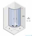 Riho Hamar 2.0 R309 kabina prysznicowa półokrągła 80x80cm przejrzyste G007001120